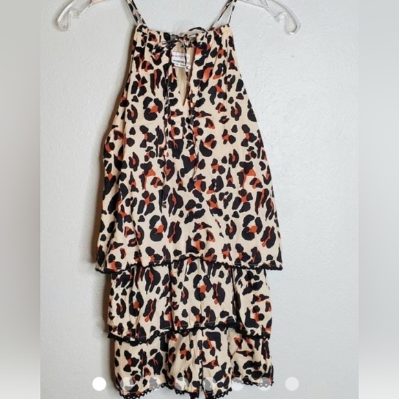 Urban Outfitters Kendal Animal print keyhole Tiered S-P Romper - Picture 10 of 10